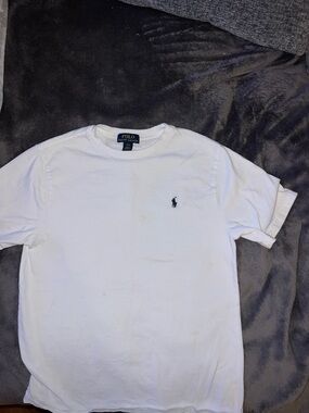 Polo by Ralph Lauren White Short Sleeve Crewneck T-Shirt with Navy Pony